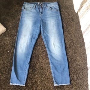 Wit and Wisdom crop frayed jeans